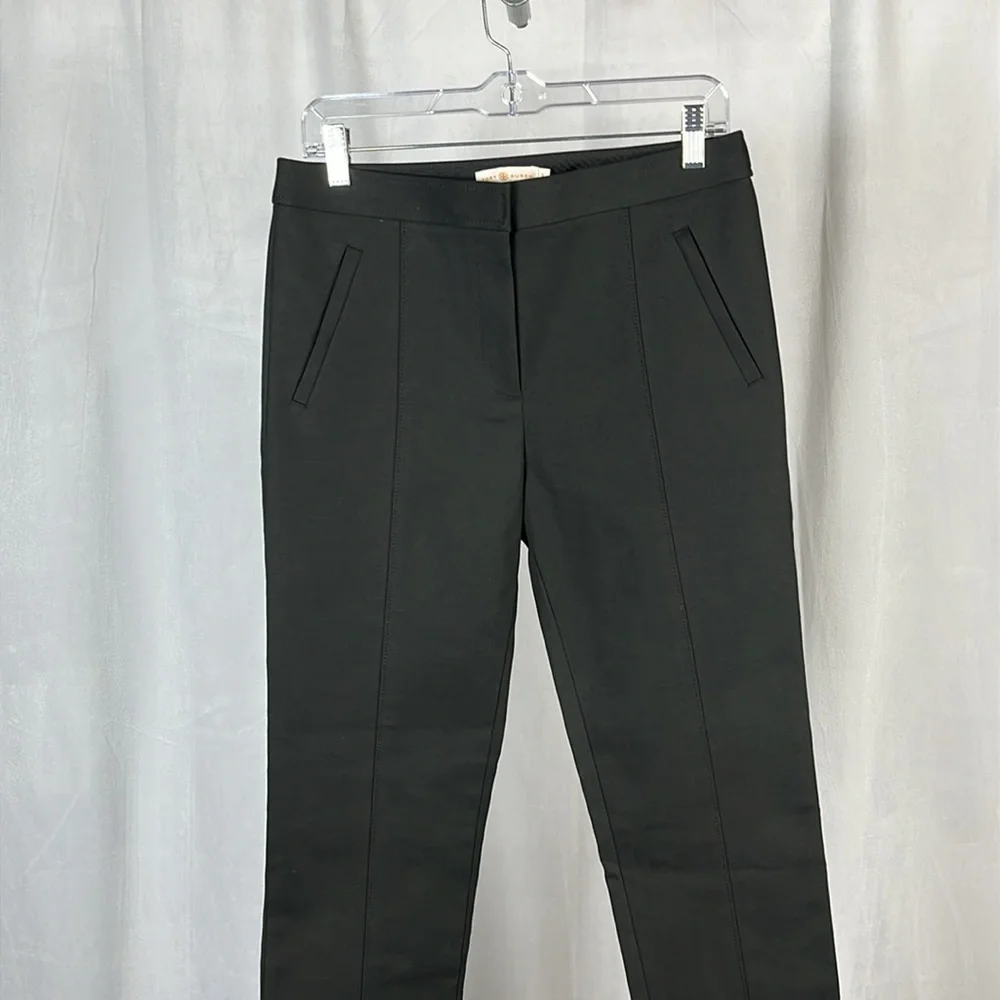 Tory Burch Vanner Ponte Seamed Pants in‎ Black.